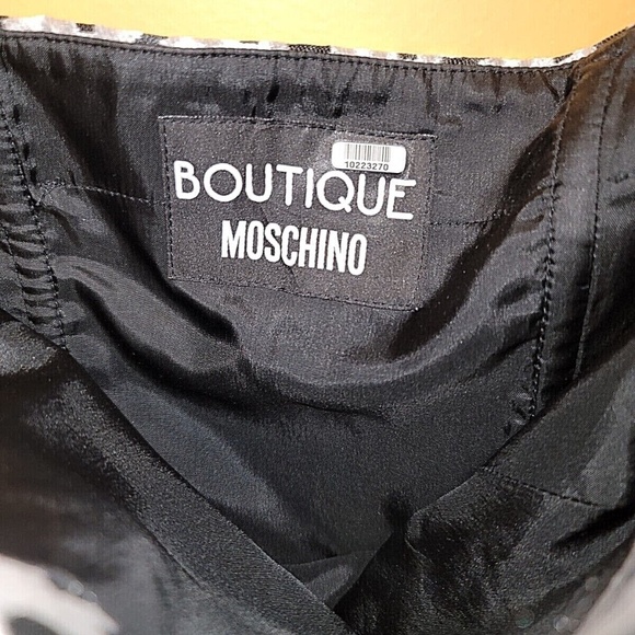 Moschino Boutique Black + White Houndstooth Cocktail Dress Size 38 (2) - Picture 4 of 4
